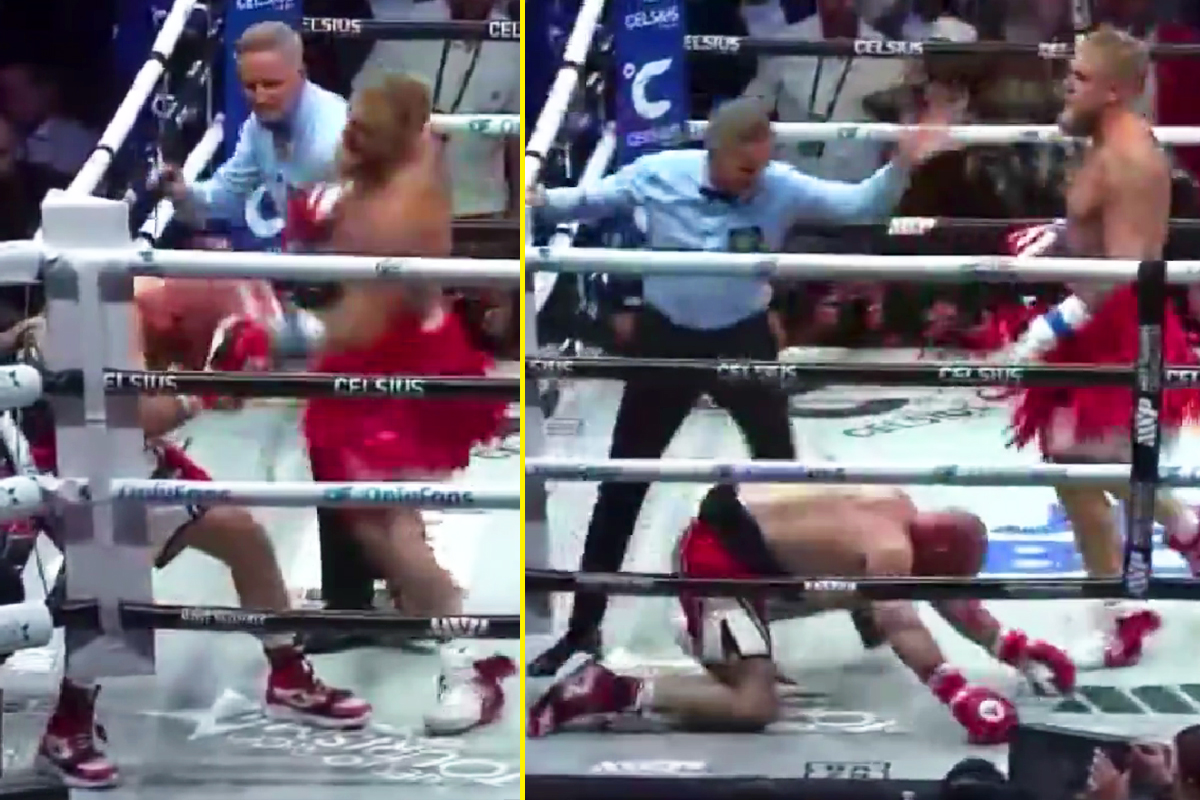 Jake Paul pummels helpless Ryan Bourland and wins by first-round KO, then tells Canelo Alvarez to ‘stop ducking’