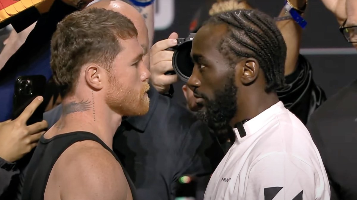 Canelo vs. Crawford Press Conference Face-Off Video