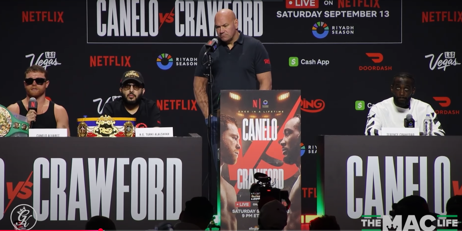 Watch: Dana White spars with reporter at Canelo-Crawford press conference